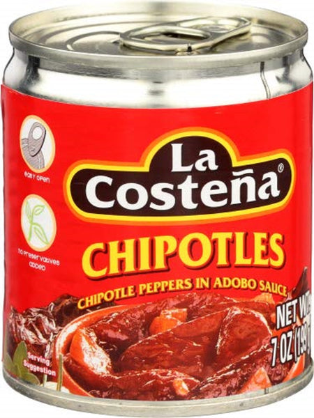 LA COSTEÑA: Chipotles Peppers in Adobo Sauce, 7 oz