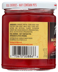 REESE: Red Maraschino Cherries with Stems, 10 oz