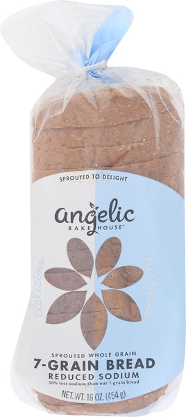 ANGELIC BAKEHOUSE: Sprouted Whole Grain 7-Grain Bread Reduced Sodium, 16 oz