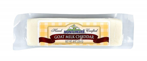 MONTCHEVRE: Goat Milk Cheddar Cheese, 8 oz