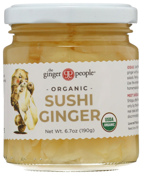 THE GINGER PEOPLE: Organic Pickled Sushi Ginger, 6.7 oz