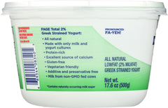 FAGE TOTAL GREEK: 2% All Natural Greek Strained Yogurt, 17.6 oz