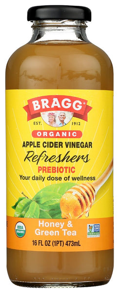 BRAGG: Organic Honey & Green Tea Apple Cider Vinegar Refreshers, 16 oz