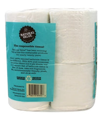 NATURAL VALUE: Recycled Bathroom Tissue 2-Ply Sheets 4 Rolls, 1 pack