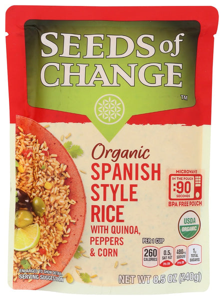 SEEDS OF CHANGE: Organic Spanish Style Rice with Quinoa, 8.5 oz