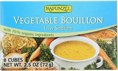 RAPUNZEL: Vegetable Bouillon Low Sodium 8 Cubes, 2.4 oz