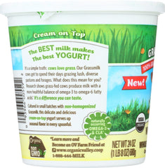 ORGANIC VALLEY: Vanilla Grassmilk Yogurt Whole Milk, 24 oz