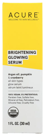 ACURE: Brightening Glowing Serum, 1 fl oz