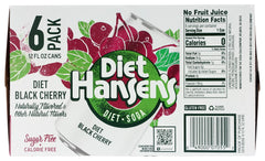 HANSEN'S: Black Cherry Diet Soda, 72 oz