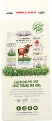 MAPLE HILL CREAMERY: 100% Grassfed Organic Maple Hill Whole Milk, 64 oz