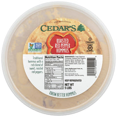 CEDARS: Roasted Red Pepper Hummus 5 Lb