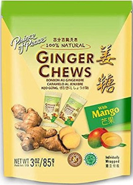 PRINCE OF PEACE: Candy Ginger Mango Chews, 3 oz