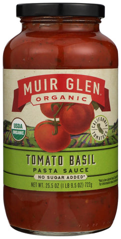 MUIR GLEN ORGANIC: Tomato Basil Pasta Sauce, 25.5 Oz