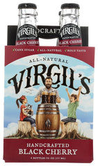 VIRGILS: Hand Crafted Black Cherry Soda 4 Pack, 48 oz