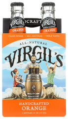 VIRGIL'S: Handcrafted Orange Soda 4-12 oz, 48 oz