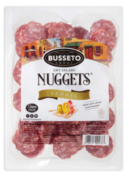 BUSSETO: Fennel Salami Nuggets, 8 oz