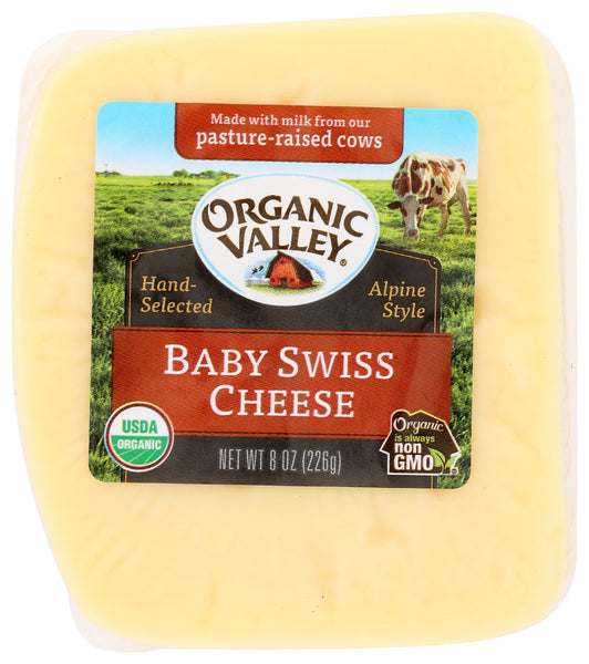 ORGANIC VALLEY: Baby Swiss Cheese, 8 oz