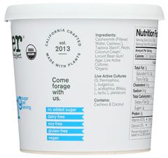 FORAGER: Unsweetened Plain Organic Cashewgurt, 24 oz