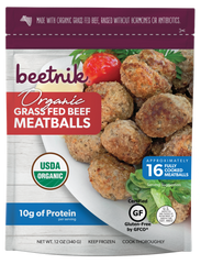 BEETNIK FOODS: Grass Fed Beef Meatballs, 12 oz