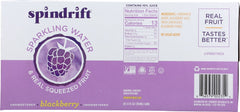 SPINDRIFT: Blackberry Sparkling Water 8 Pack, 96 fo