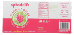 SPINDRIFT: Raspberry Lime Sparkling Water 8 Pack, 96 fo