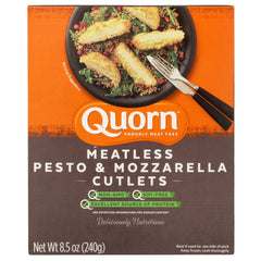 QUORN: Meatless Pesto and Mozzarella Cutlets, 8.50 oz