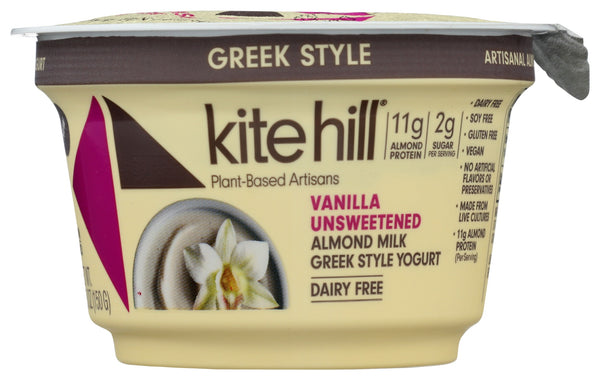 KITE HILL: Vanilla Unsweetened Greek Style Yogurt, 5.30 oz