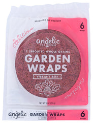 ANGELIC BAKEHOUSE: 7 Sprouted Whole Grains Garden Wraps Vibrant Beet, 9 oz