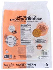 ANGELIC BAKEHOUSE: 7 Sprouted Whole Grains Garden Wraps Turmeric Sweet Potato, 9 oz