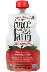 ONCE UPON A FARM: Strawberry Banana Swirl Super Smoothie, 4 oz