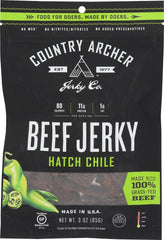 COUNTRY ARCHER: Beef Jerky Hatch Chile, 3 oz