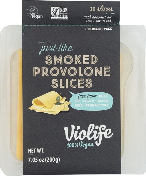 VIOLIFE: Just Like Smoked Provolone Slices Cheese, 7.05 oz