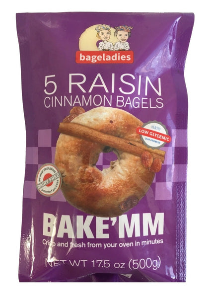 BAGELADIES: Raisin Cinnamon Bagels, 17.50 oz