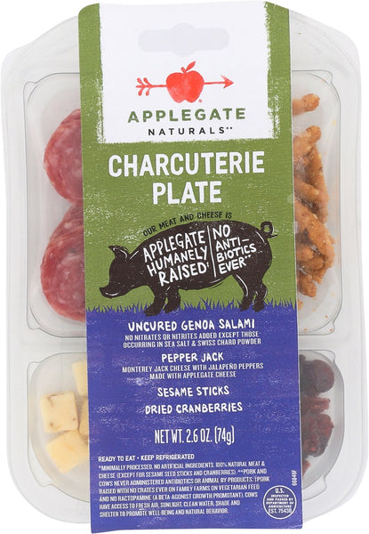 APPLEGATE: Naturals Charcuterie Plate Genoa Salami and Pepper Jack, 2.60 oz