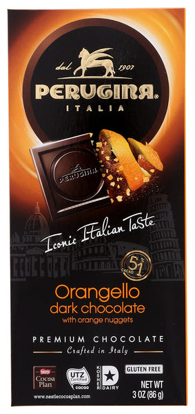 PERUGINA: Orangello Dark Chocolate Bar, 3 oz