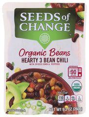 SEEDS OF CHANGE: Organic Beans Hearty 3 Bean Chili, 9.20 oz