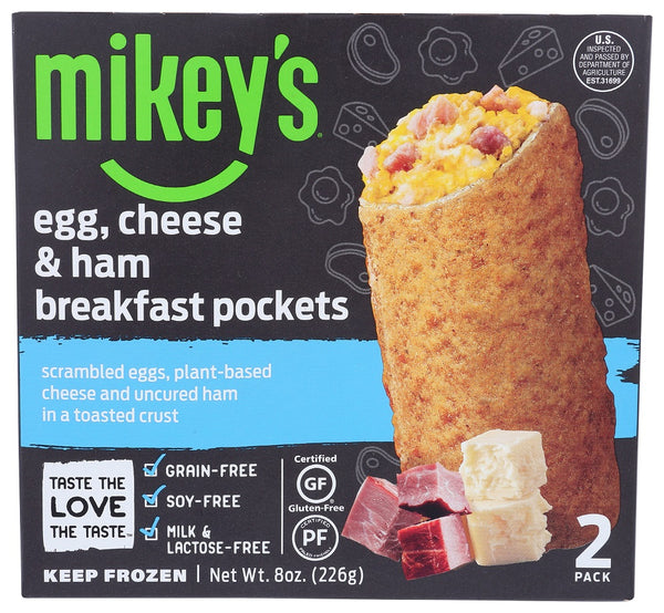 MIKEYS: Egg, Cheese and Ham Breakfast Pockets, 8 oz