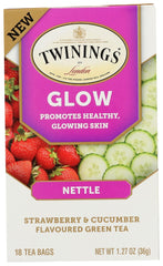 TWININGS: Strawberry and Cucumber Nettle Glow Tea, 18 bg