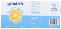 SPINDRIFT: Lemon Sparkling Water 8 Pack, 96 fo