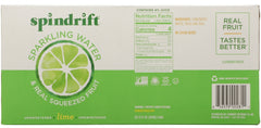 SPINDRIFT: Lime Sparkling Water 8 Pack, 96 fo