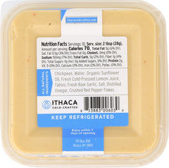 ITHACA COLD CRAFTED: Fresh Lemon Garlic Hummus, 10 oz