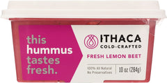 ITHACA COLD CRAFTED: Fresh Lemon Beet Hummus, 10 oz