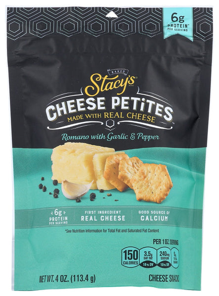 STACY'S: Cheese Petites Romano with Garlic and Pepper, 4 oz