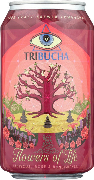 TRIBUCHA KOMBUCHA: Flowers of Life Ready to Drink Kombucha, 12 oz