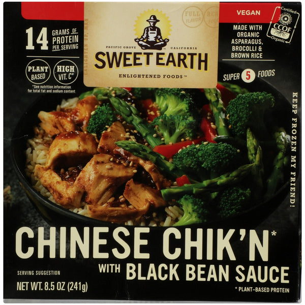 SWEET EARTH: Chinese Chik'n with Black Bean Sauce Entree, 8.5 oz