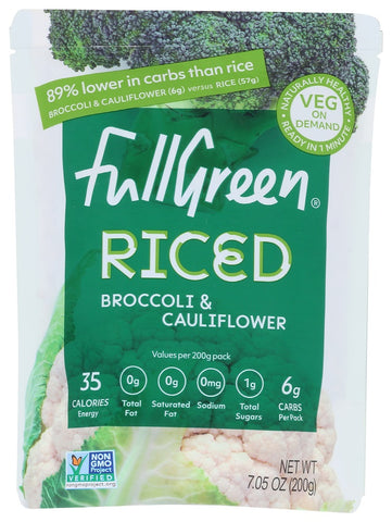 FULLGREEN: Riced Broccoli & Cauliflower, 7.05 oz