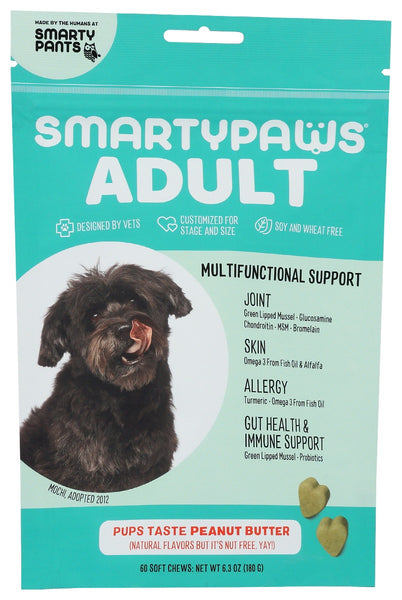 SMARTY PANTS: SmartyPaws Peanut Butter Adult Formula, 60 pc