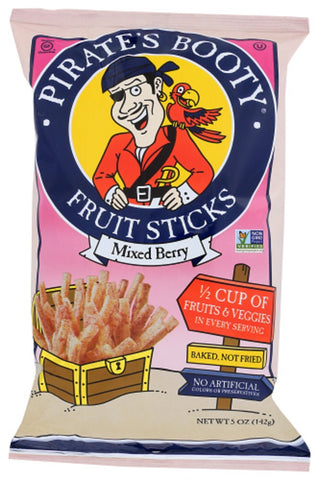 PIRATE'S BOOTY: Mixed Berry Fruit Sticks, 5 oz