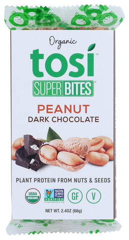 TOSI: Organic Peanut Dark Chocolate Super Bites, 2.40 oz