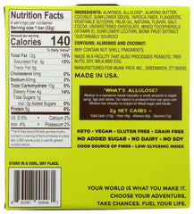 MUNK PACK: Almond Butter Cocoa Chip Keto Granola Bar 4 Pack, 4.51 oz